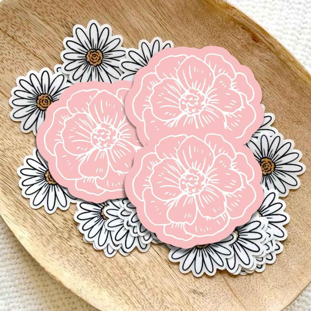 50pcs/pack Pink Thank You Card For Supporting Business Package Decoration "Gorgeous Thanks" Card Handmade With Love
