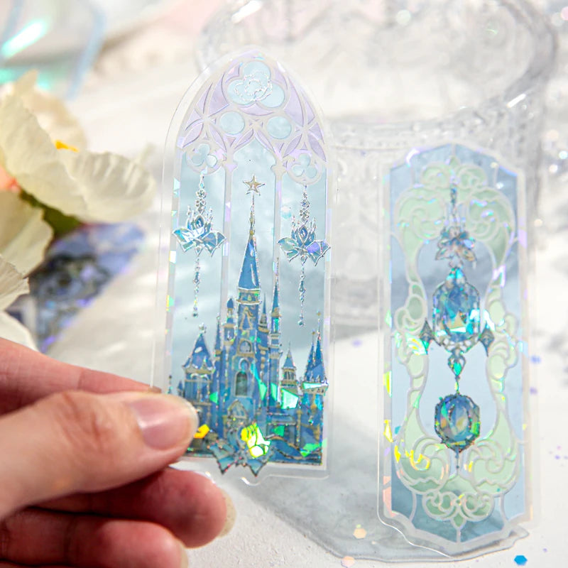 Mr Paper 40pcs/bag Shell Light PVC Bookmarks Streaming Dream Series High Value Ins Fresh Reading Marker Card Reading Bookmarks