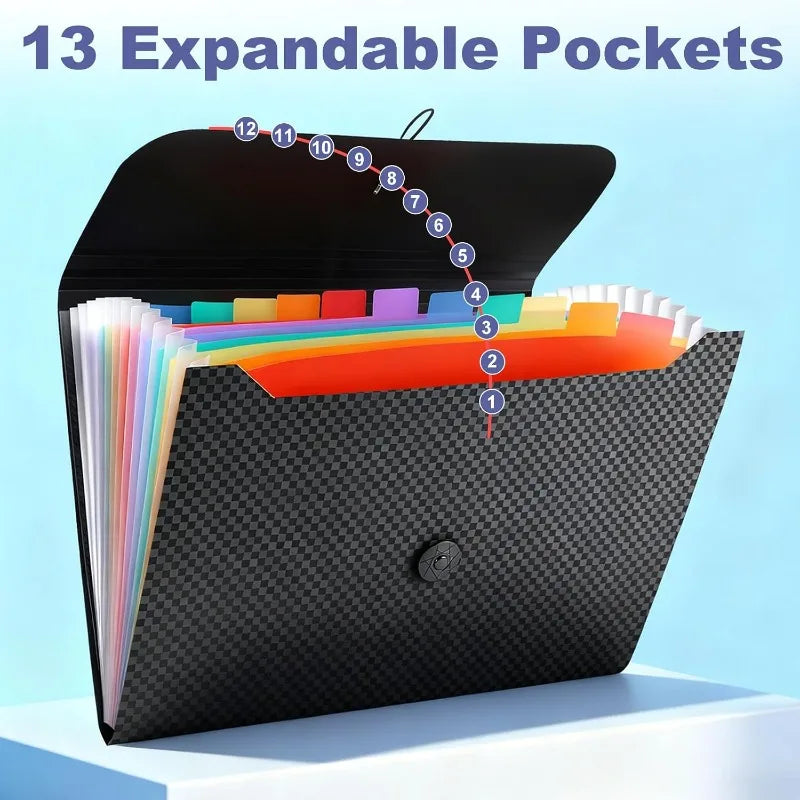13 Pocket Expanding File Organizer, Accordion Document Folder