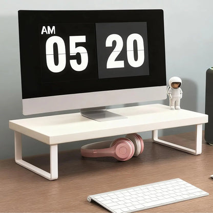 50cm Fixed-Height Monitor Stand Riser Heavy Duty Ergonomic Computer Screen Base Sturdy Desktop Storage Organizer Strong Load Bearing Laptop Holder Practical Office Accessories Workspace Desk Organization
