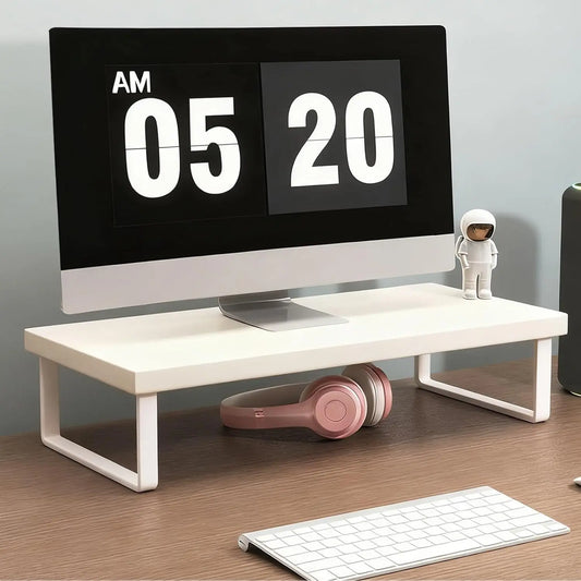 50cm Fixed-Height Monitor Stand Riser Heavy Duty Ergonomic Computer Screen Base Sturdy Desktop Storage Organizer Strong Load Bearing Laptop Holder Practical Office Accessories Workspace Desk Organization