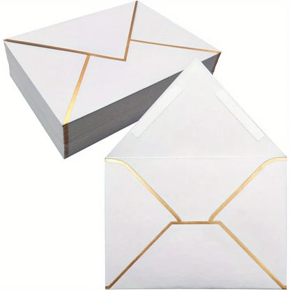 100 Pcs Western Style Envelopes Invitation Envelopes for Birthday Greeting Cards Postcards Letter Paper Party Invite Stationery Supplies