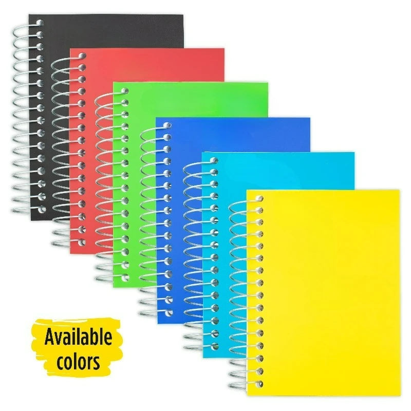 College Ruled Wirebound Notebook, 5 1/2" x 4", Color Choice Will Vary