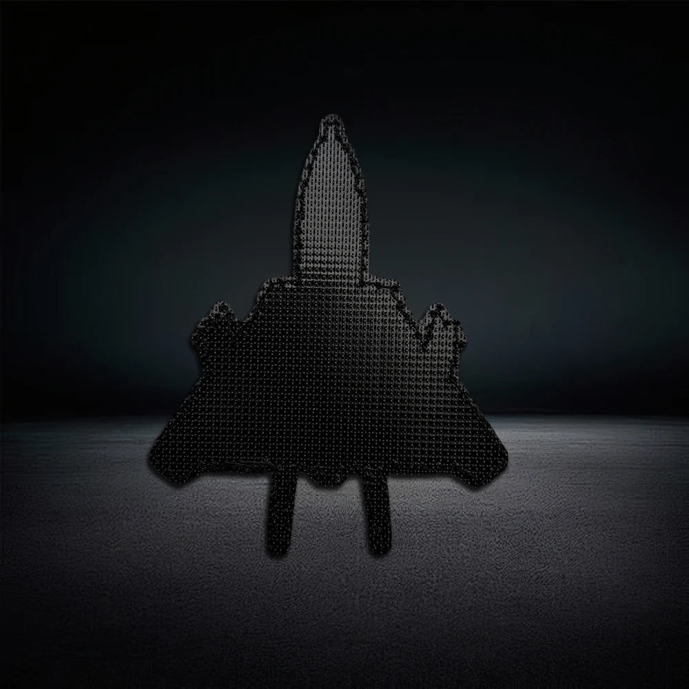 Fighter Jet Shaped PVC Morale Patch Hook & Loop Military Aircraft Patches For Backpack Clothing