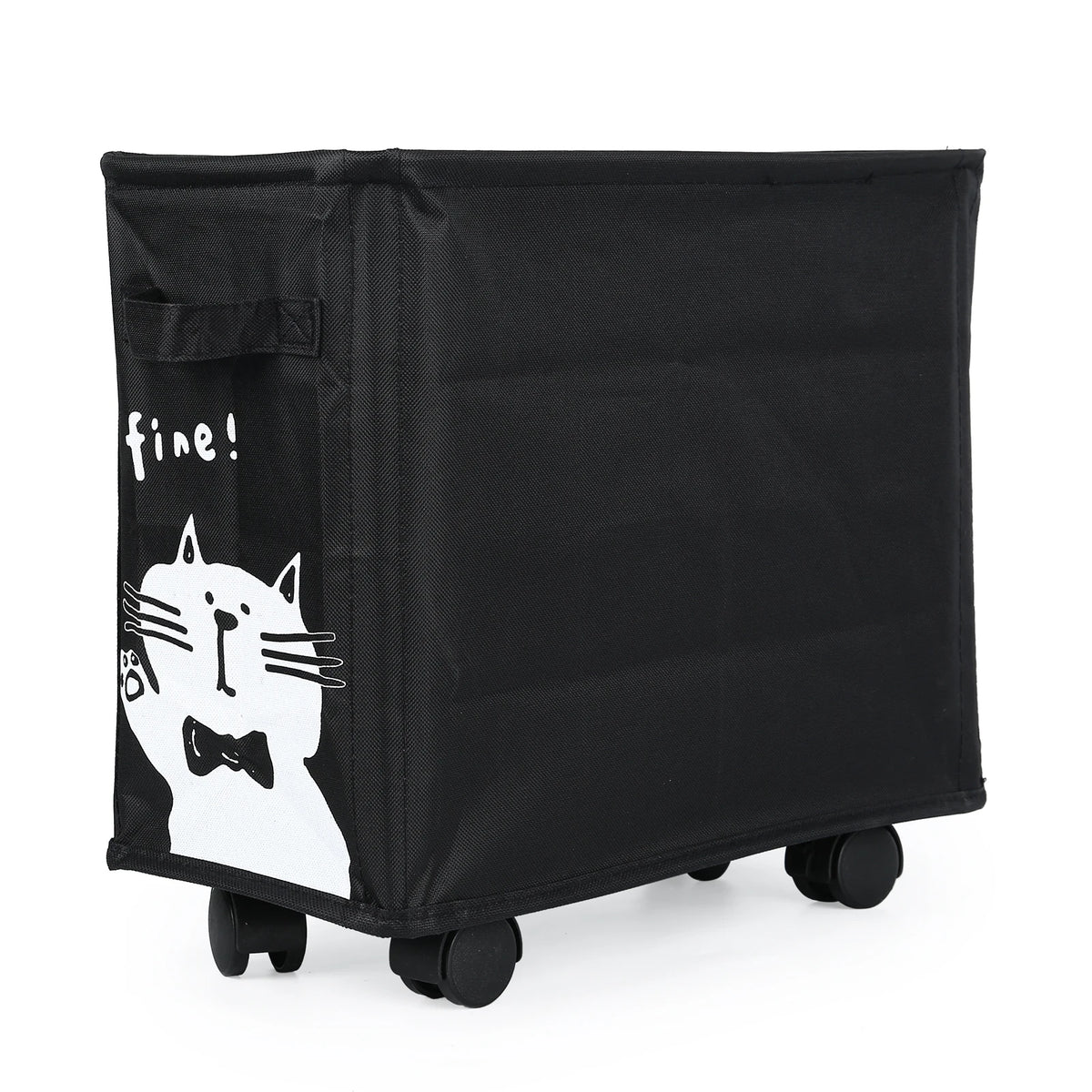Office Storage Utility Cart Rolling Under Desk Organizer Basket Foldable Oxford Cloth Space Saving for Dorm Apartment Home