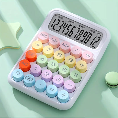 1pc 12-Digit Large Display Dopamine Calculator, Made Of High-Quality Material, Mechanical Keyboard, Suitable For School, Office, Retail