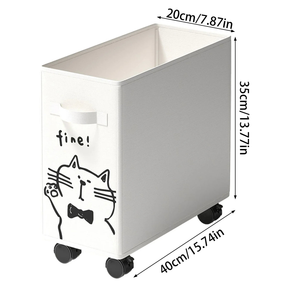 Office Storage Utility Cart Rolling Under Desk Organizer Basket Foldable Oxford Cloth Space Saving for Dorm Apartment Home