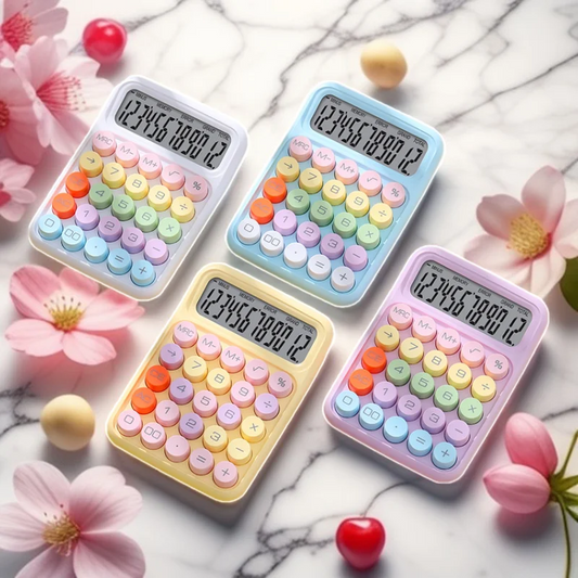 1pc 12-Digit Large Display Dopamine Calculator, Made Of High-Quality Material, Mechanical Keyboard, Suitable For School, Office, Retail