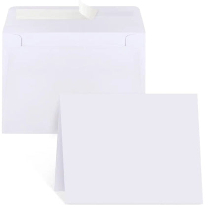 4x6 Inch 30-Piece White Invitation Cardstock with 30 Thank You Blank Greeting Cards for DIY Custom Printing