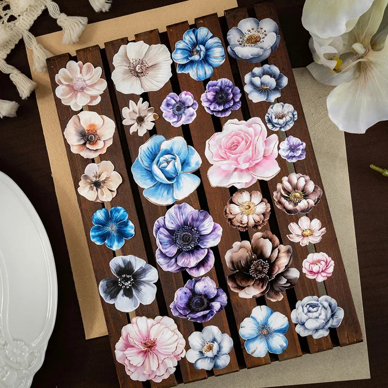 50mm*2m PET Plant Large petals tape Sticker Decorative collage Adhesive Diy Scrapbooking hand made Masking tape