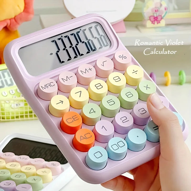 1pc 12-Digit Large Display Dopamine Calculator, Made Of High-Quality Material, Mechanical Keyboard, Suitable For School, Office, Retail