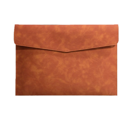 A4 Leather Document Folder, Thick Waterproof Portfolio Envelope, Snap Button File Bag, Large Capacity Business Portfolio Pouch for Contracts, Invoices & Paper Storage, Portable Office Document Holder