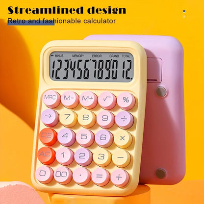 1pc 12-Digit Large Display Dopamine Calculator, Made Of High-Quality Material, Mechanical Keyboard, Suitable For School, Office, Retail