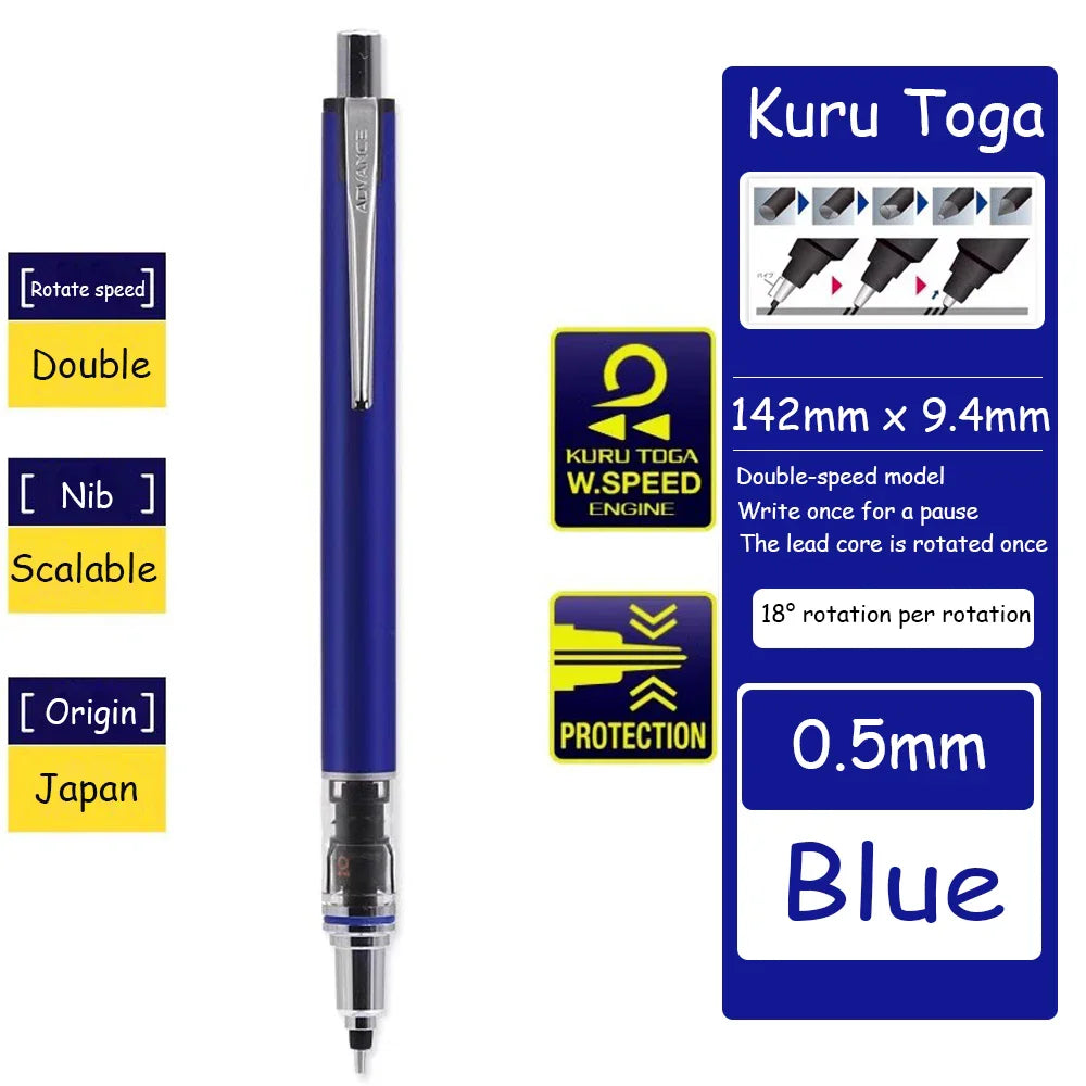UNI Kuru Toga Advance M5-559 Mechanical Pencil 0.5mm Automatic Rotating Stationery