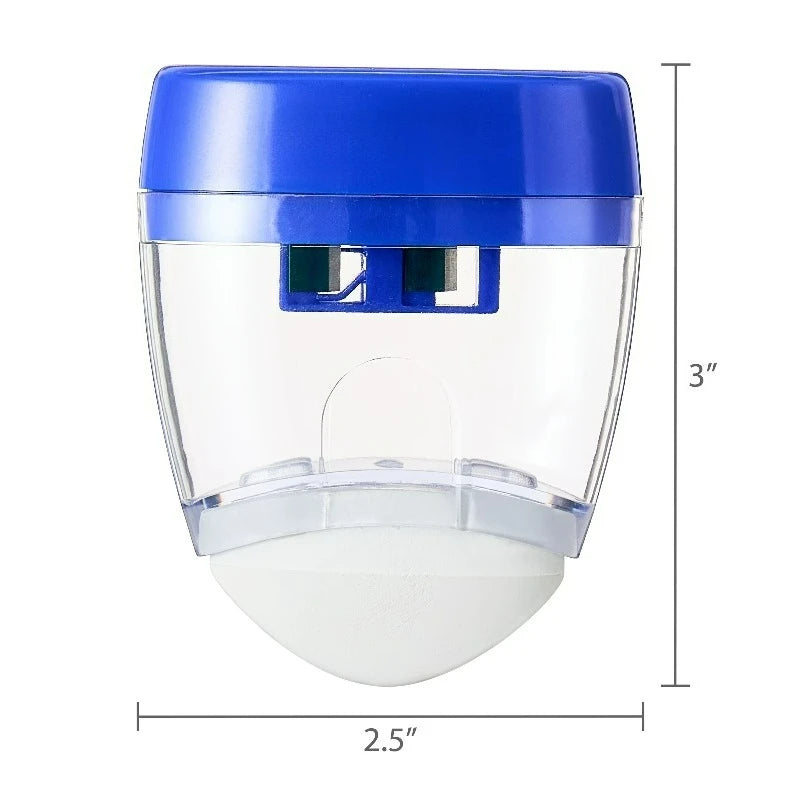 2-in-1 Two Hole Manual Pencil Sharpener with Eraser, Blue