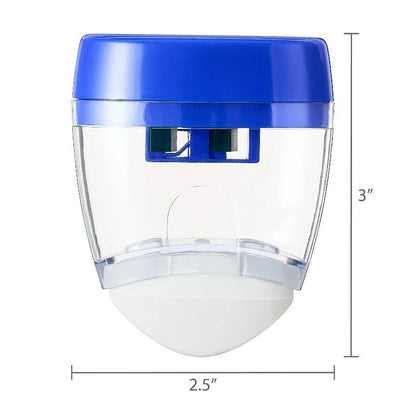 2-in-1 Two Hole Manual Pencil Sharpener with Eraser, Blue