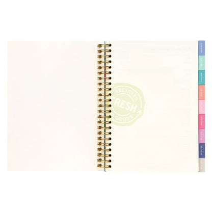 Weekly Planner, 6.25" x 8.25", Blue Religious, Poly Spiral Bound