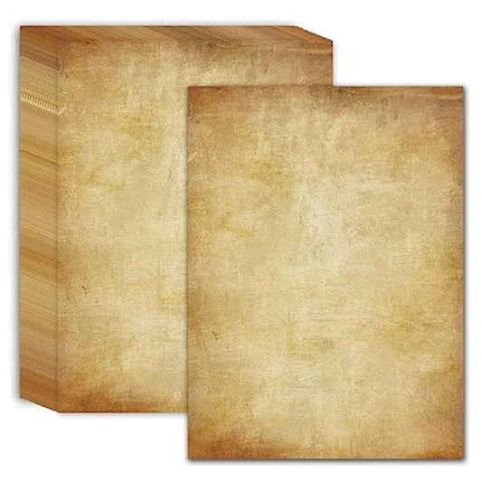 Vintage Stationery Paper 60 Sheets, 8.5" x 11" Letter Size, Double-Sided Aged Antique Printer Paper for Writing, Invitations