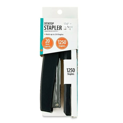 Desktop Stapler and EZ Squeeze Three-Hole Punch Office Bundle