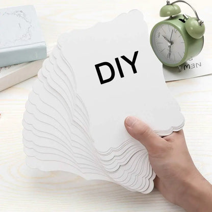 50 Pack Blank 5x7 White Greeting Cards - Thick Cardstock for DIY Invitations, Menus, Showers, Weddings