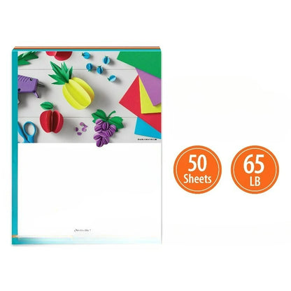 Assorted Primary Card Stock, 8.5" x 11", 65 lb, 50 Sheets