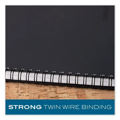 Wire bound Business Notebook, Wide/Legal Rule, Black Cover, 8" x 5", 80 Sheets