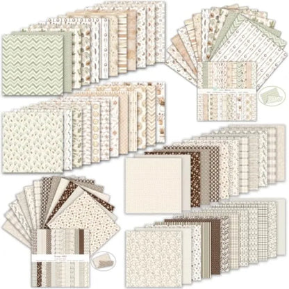 6x6in, 48 Sheets Double-Sided Patterned, Vintage Cardstock Bleed-Resistant For Inks and Glues, Folds And Tears Cleanly, Acid-Free
