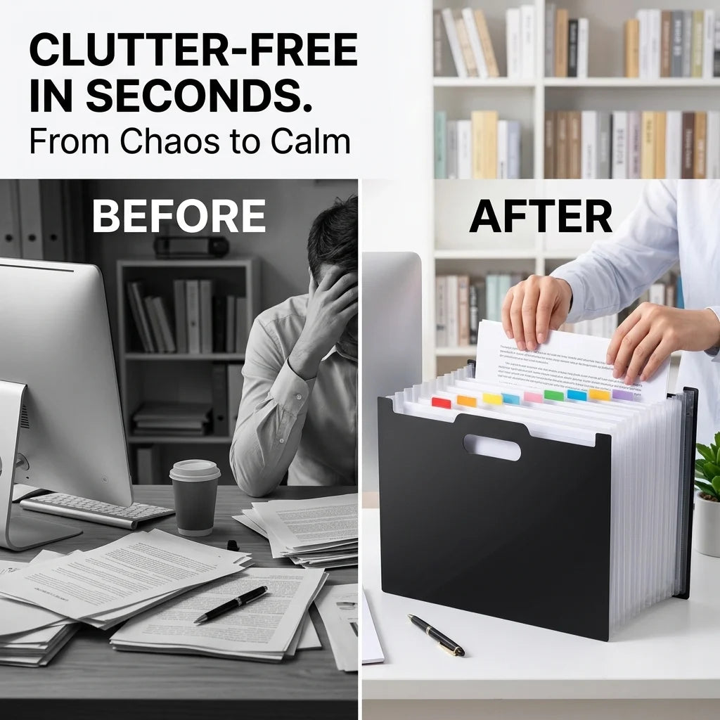13/25-Slot Pocket Expanding File Folder,Large Capacity Expandable Rainbow Accordion Portable File Folder,Can Hold Binder with 2050 Sheets of Paper Capacity,Document Storage Bag,Suitable for Schools, Offices,Organizer,Home & M