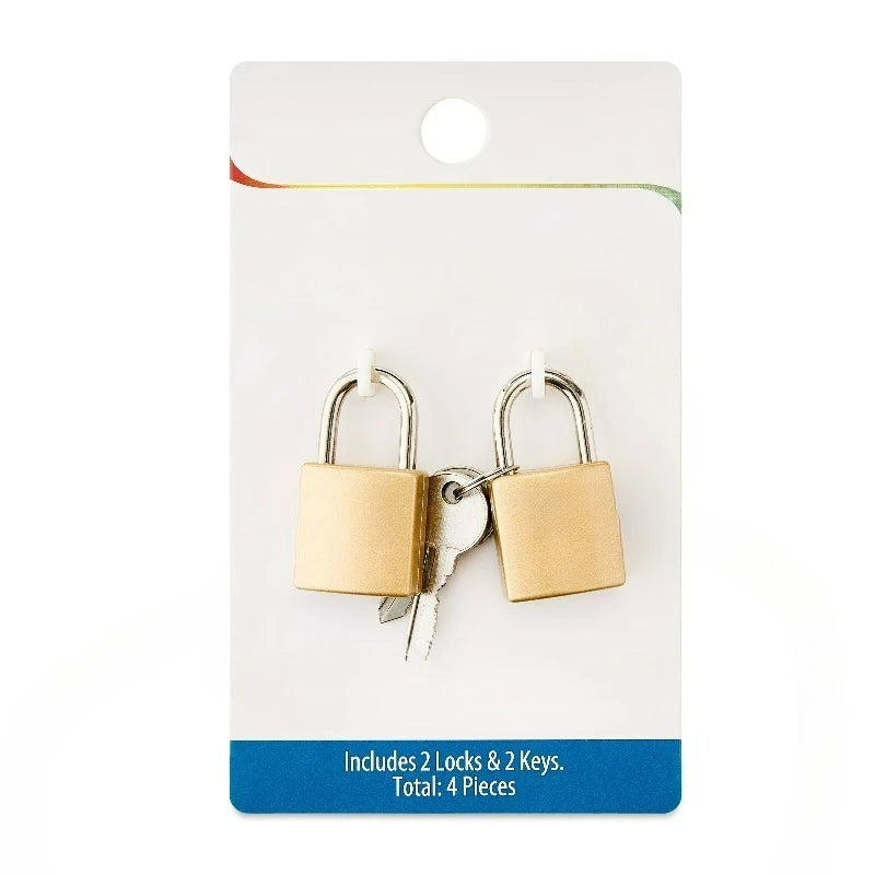 Luggage Locks, Gold, Set of 2