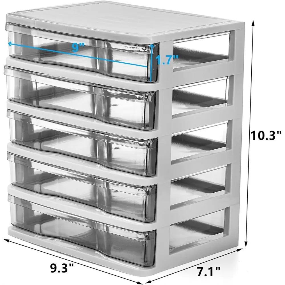 Compact Plastic Storage Bin, Clear Mini Organizer for Desk, Ideal for Craft, Accessories, and Stationery
