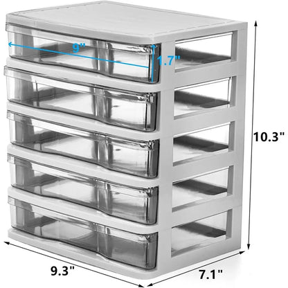 Compact Plastic Storage Bin, Clear Mini Organizer for Desk, Ideal for Craft, Accessories, and Stationery