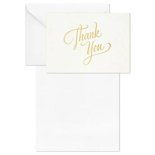 Thank-You Notes (Gold Script on Ivory), Pack of 10