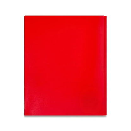 3-Prong 2-Pocket Poly Folder, Red