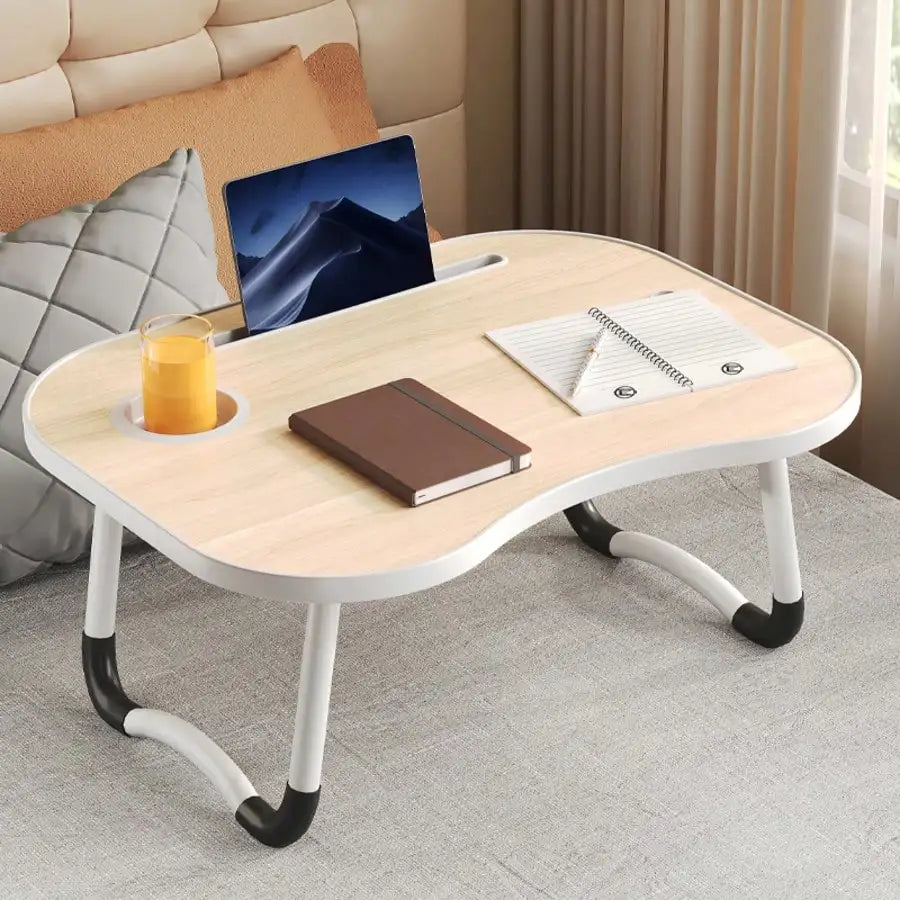 DYJ DAYIKA-S Portable Laptop Desk, With Card Slots And Cup Holders, A Folding Desk. Strong, Stable, Space-Saving, Suitable For Laptop Use On Bed, Simple Dining, Painting, Design, Etc.