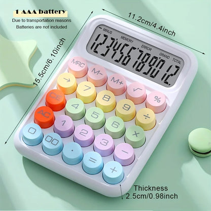 1pc 12-Digit Large Display Dopamine Calculator, Made Of High-Quality Material, Mechanical Keyboard, Suitable For School, Office, Retail