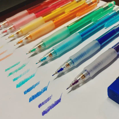 8pcs Japan PILOT Color Mechanical Pencil Set 0.7mm Color Lead HCR-197 Erasable Drawing Art Supplies Cute School Supplies Stationery