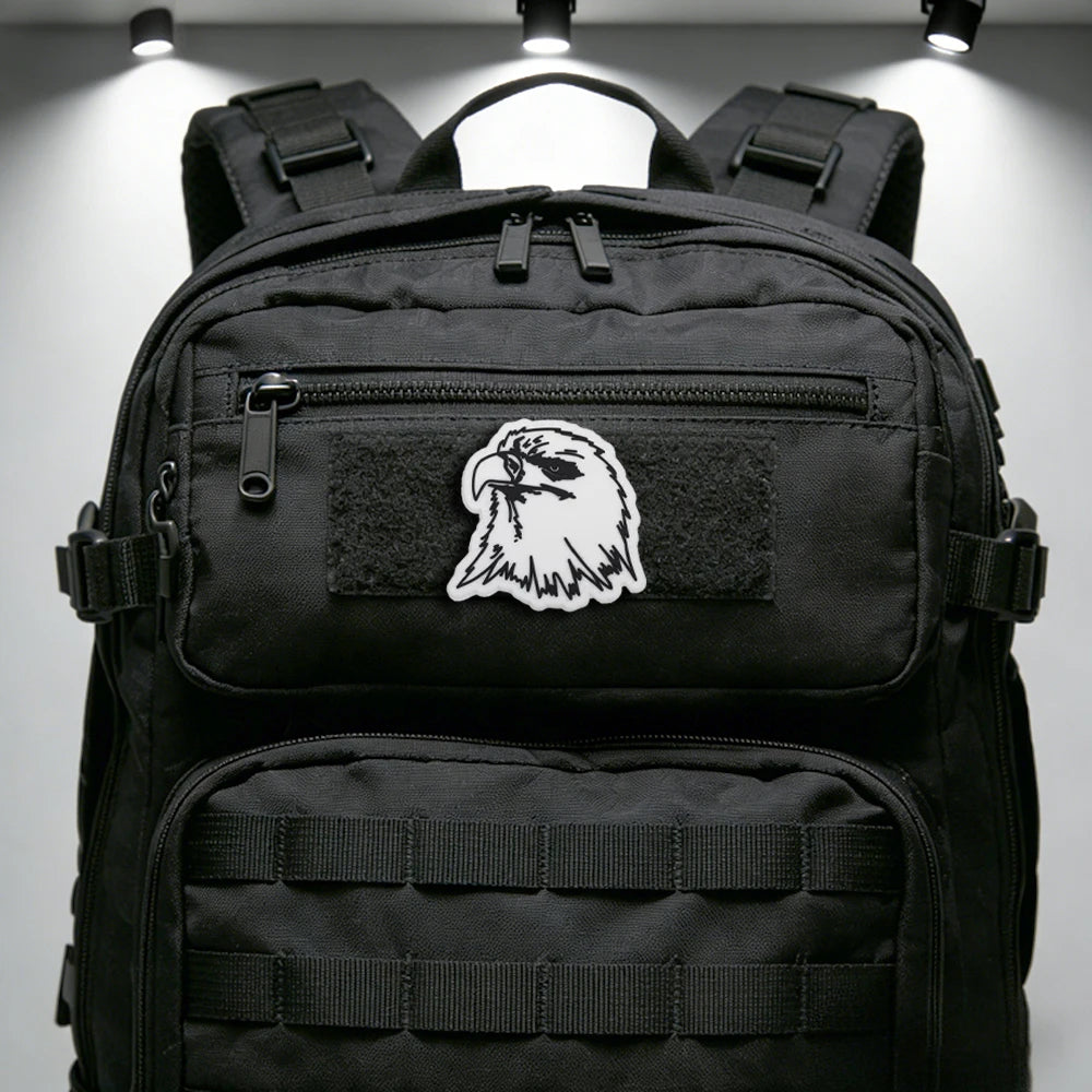 Luminous Eagle Head PVC Tactical Morale Patch Hook Backed For Jackets Vests Backpacks