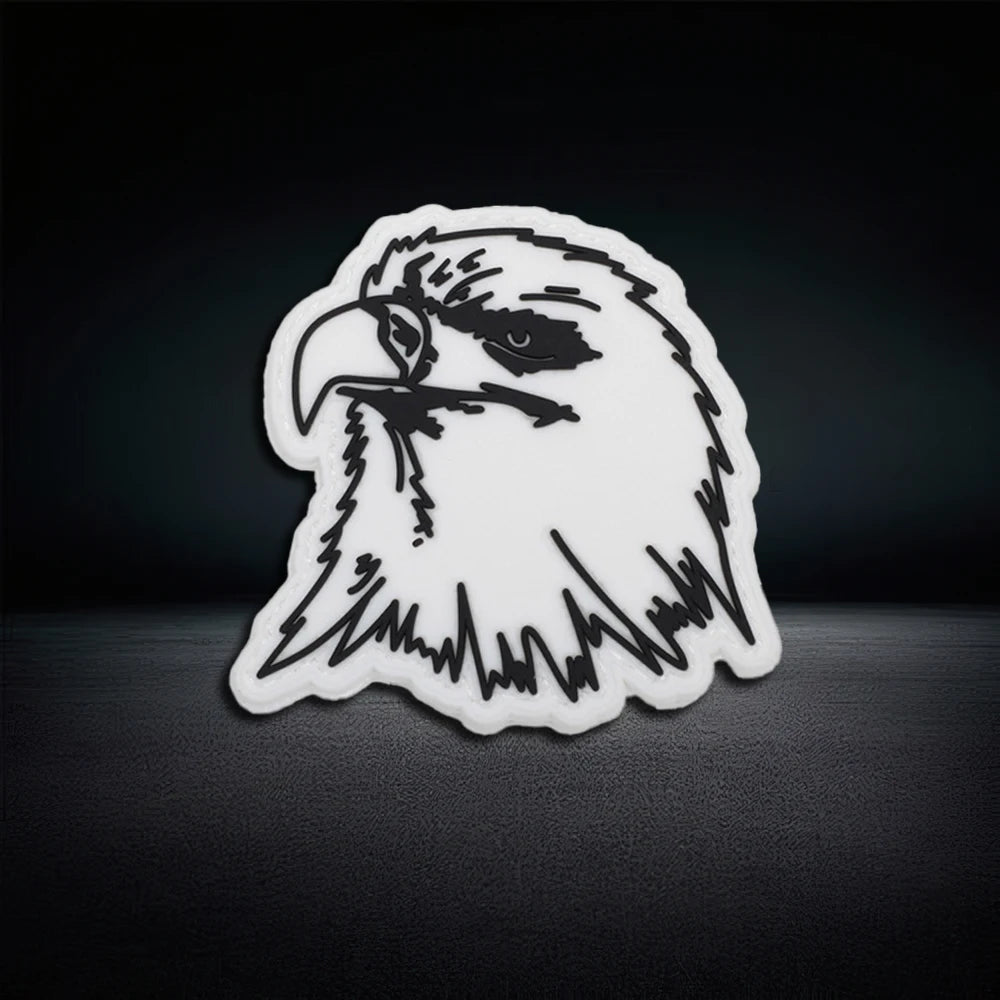 Luminous Eagle Head PVC Tactical Morale Patch Hook Backed For Jackets Vests Backpacks