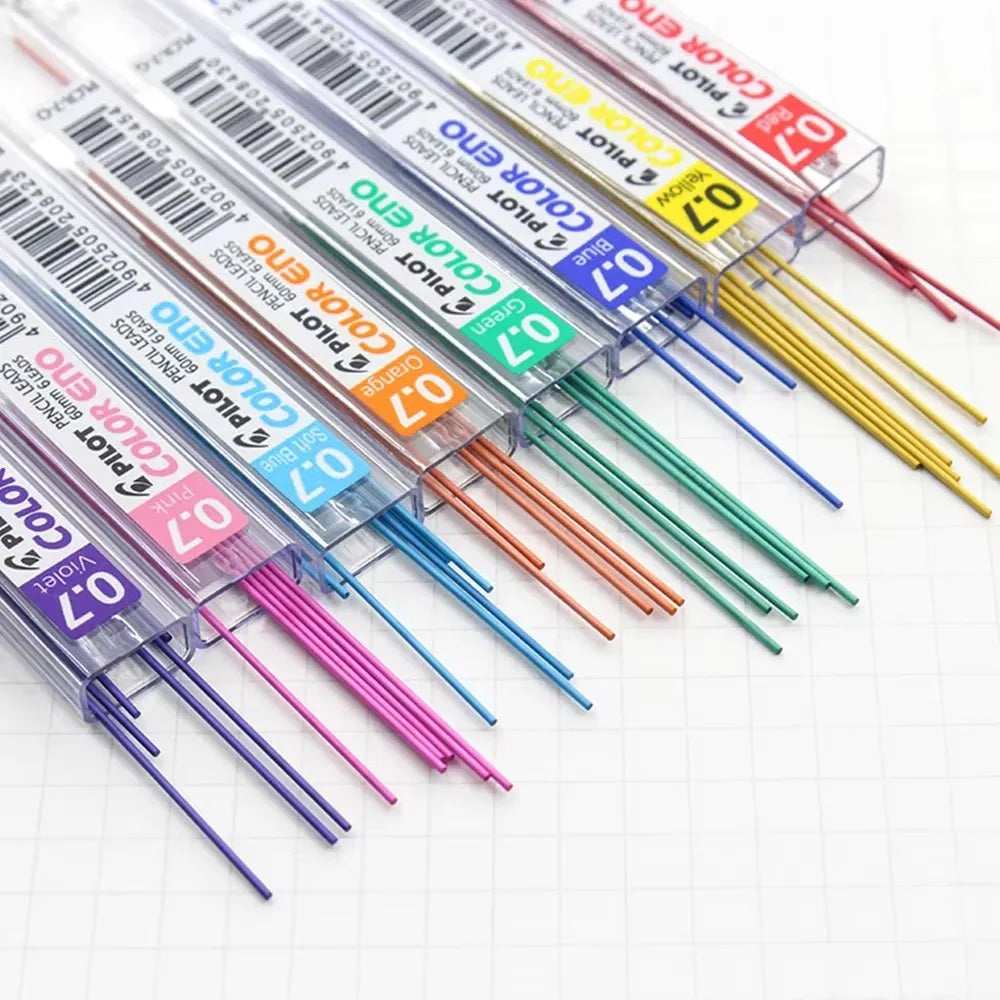 8pcs Japan PILOT Color Mechanical Pencil Set 0.7mm Color Lead HCR-197 Erasable Drawing Art Supplies Cute School Supplies Stationery