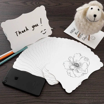 50 Pack Blank 5x7 White Greeting Cards - Thick Cardstock for DIY Invitations, Menus, Showers, Weddings