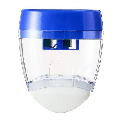 2-in-1 Two Hole Manual Pencil Sharpener with Eraser, Blue