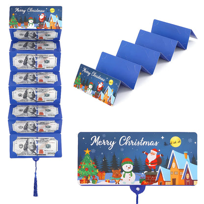 Christmas Cash Gift Envelope with Money Clip Christmas Surprise Card Holder Christmas Money Holder for Women Men Girls