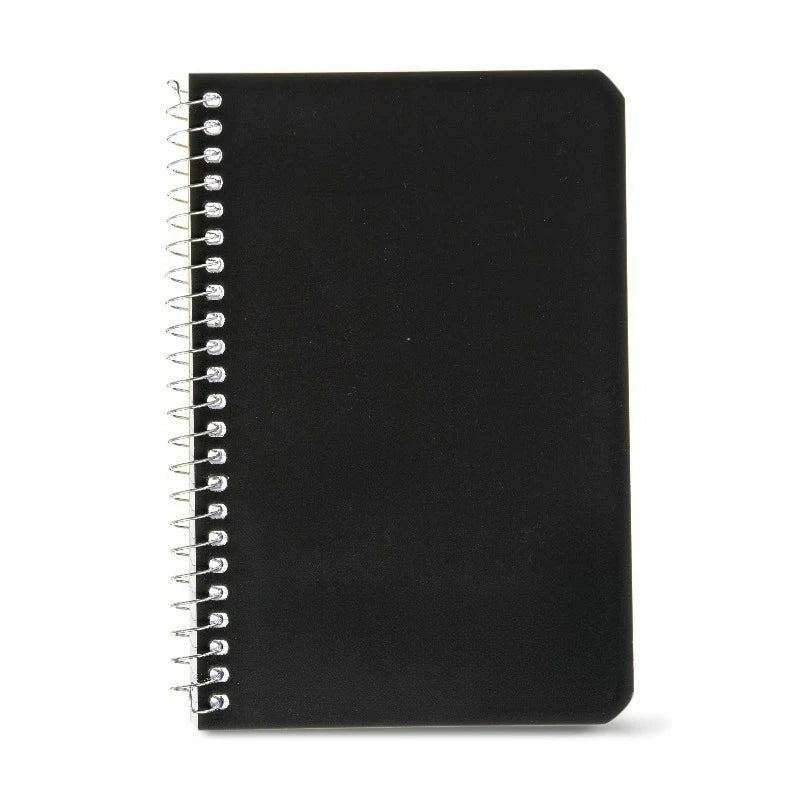 (4 pack) Memo Book, 4x6, Narrow Ruled, 80 Sheets, Black, Spiral Bound, Paper Cover