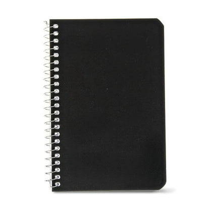 (4 pack) Memo Book, 4x6, Narrow Ruled, 80 Sheets, Black, Spiral Bound, Paper Cover
