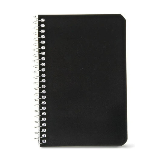 (4 pack) Memo Book, 4x6, Narrow Ruled, 80 Sheets, Black, Spiral Bound, Paper Cover