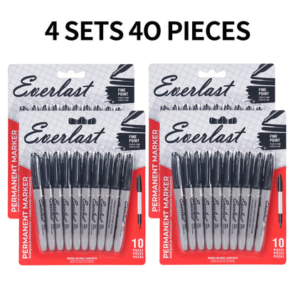 20/40/60-Pack Waterproof  Dual-Tip Permanent Markers, Quick-Drying, Waterproof & Smudge-Proof, for Office Marking, Note-Taking,