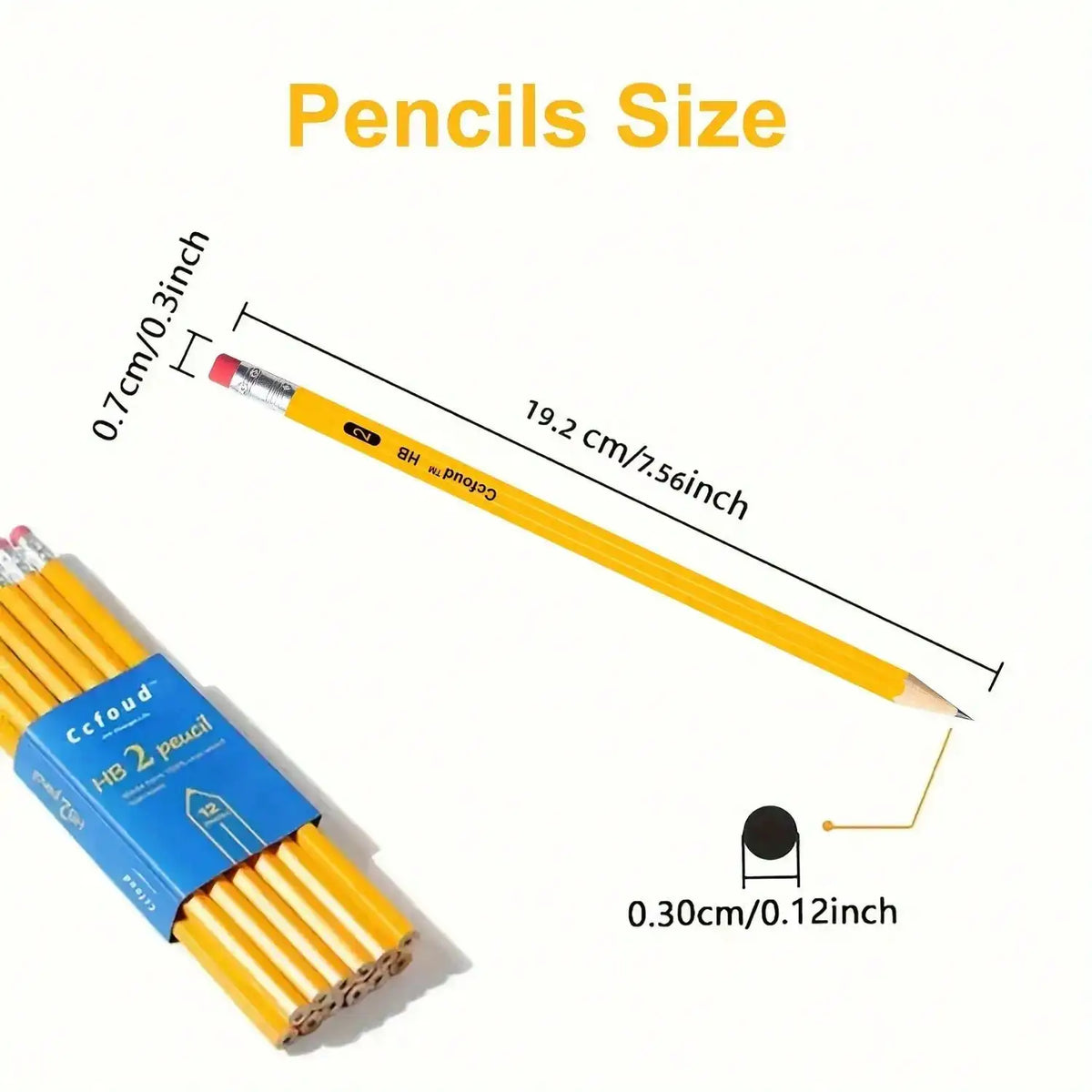Premium 30pcs Hexagonal Yellow Wood Pencil With Red Eraser - Classic Graphite Writing Pencil - Elegant Office Supplies And Professional Drawing Sketching Pencils For Students Artists - Traditional School Stationery