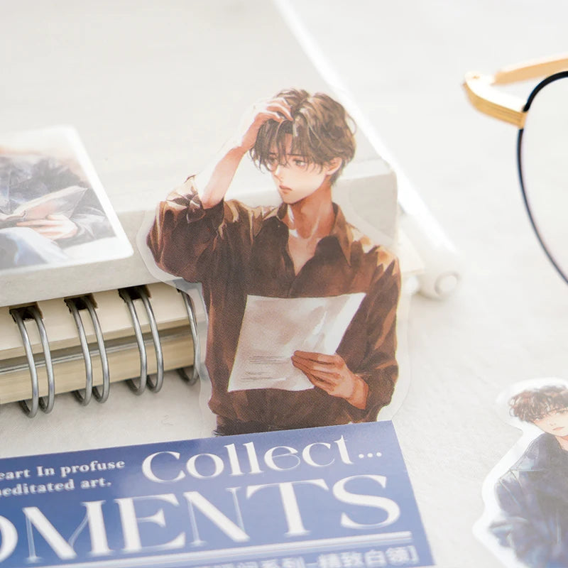 Mr Paper 120pcs/bag INS Handsome High School Boy Teenage Boy Theme Stickers Handbook DIY Phone Case Calendar Laotop Dairy Card