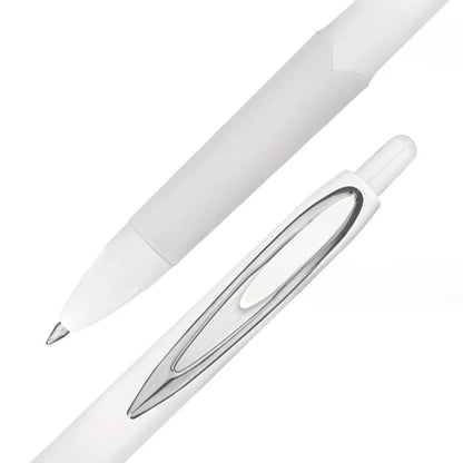 Retractable Gel Pens, Medium Point, 0.7mm, White Barrel, Black Ink, 4 Count