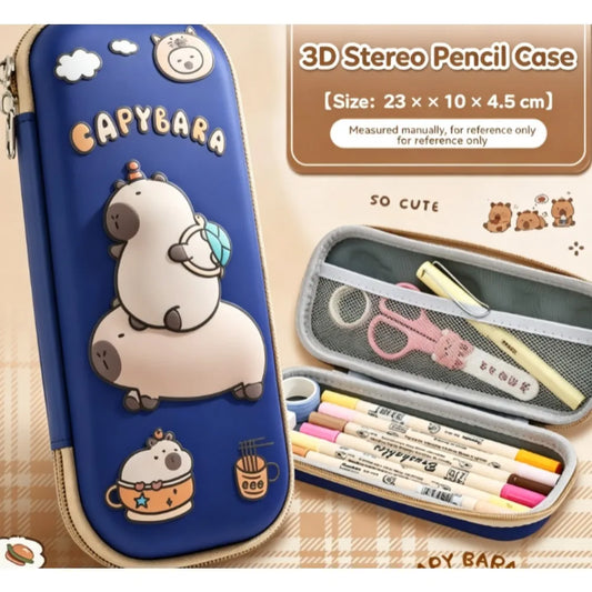 3D Stereo Cartoon Pencil Case Large Capacity Stationery Storage Bag Cute Portable Pen Pouch For Primary School Students School Supplies
